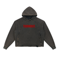 Vintage Washed Frayed-Hem Hoodie